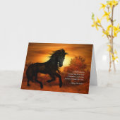 Birthday Horse in the Sunset Funny Karte (Gelbe Blume)