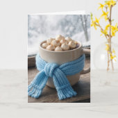 Birthday Hot Cocoa With Winter Scarf Karte (Gelbe Blume)