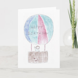 Birthday Hotair Ballon Karte