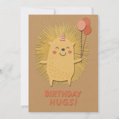 Birthday Hugs Igel Card (Vorderseite)