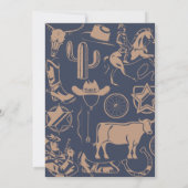 "Birthday Hullabaloo" Kid Cowboy Western Geburtsta Einladung (Rückseite)