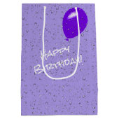 Birthday Hummingbird Splashing in a Iris Mittlere Geschenktüte (Rückseite)