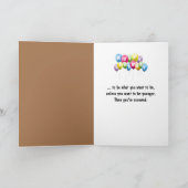 Birthday Humor Crazy Old Man  Karte (Innenseite)