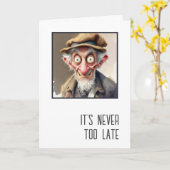 Birthday Humor Crazy Old Man  Karte (Gelbe Blume)
