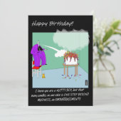 Birthday humour card for a Madness, Two tone fan (Stehend Vorderseite)