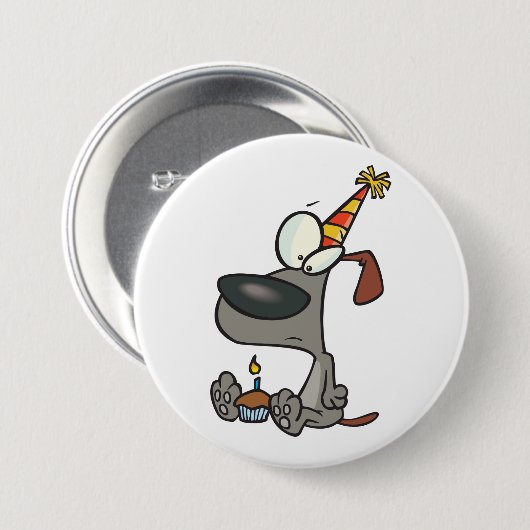 Birthday Hund Button (Vorne & Hinten)
