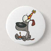 Birthday Hund Button (Vorderseite)