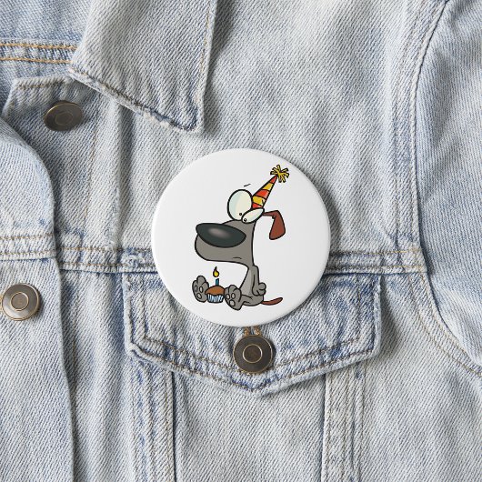 Birthday Hund Button