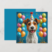 Birthday Hund Einladung (Vorne/Hinten)