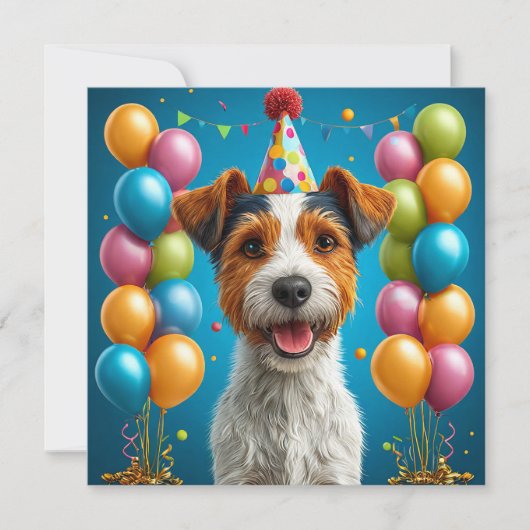 Birthday Hund Einladung (Vorderseite)