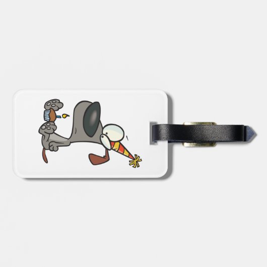 Birthday Hund Gepäckanhänger (Rückseite horizontal)