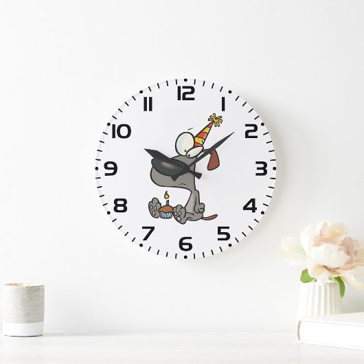 Birthday Hund Große Wanduhr