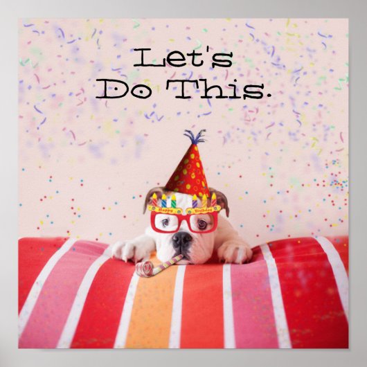 Birthday Hund Poster (Vorne)
