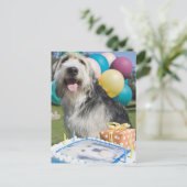 Birthday Hund Postkarte (Stehend Vorderseite)
