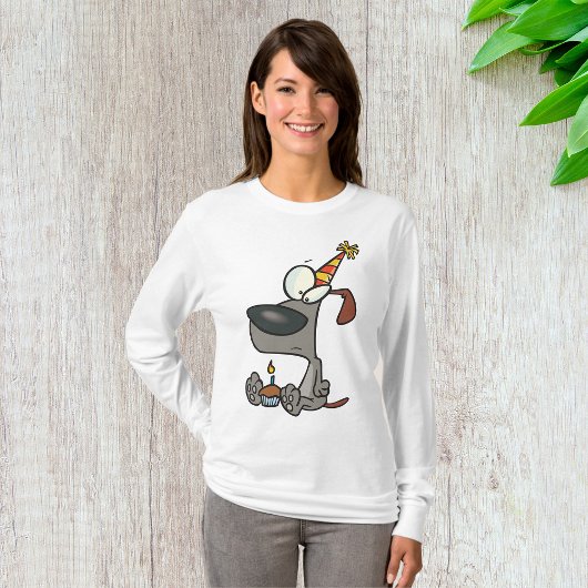 Birthday Hund Womens Long Sleeve T-Shirt