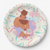 Birthday Hunk Paper Plate Pappteller (Vorderseite)