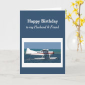 Birthday Husband Friend Small Bush Flugzeug Card Karte (Gelbe Blume)