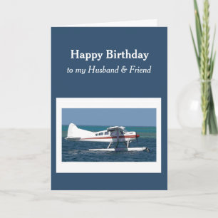 Birthday Husband Friend Small Bush Flugzeug Card Karte