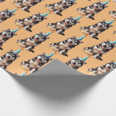 Birthday Husky Dog Geschenkpapier (Ecke)