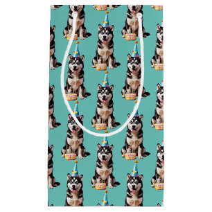 Birthday Husky Dog Kleine Geschenktüte