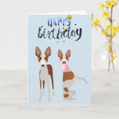 Birthday Ibizan Hound Hund Tierblase Gum Karte (Gelbe Blume)