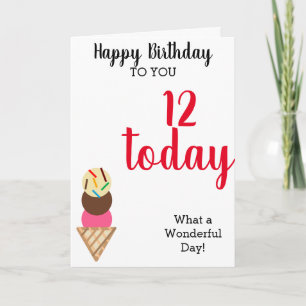 Birthday Ice Cream Balloons Edit AGE Karte