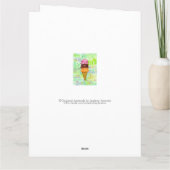 Birthday Ice Cream Cone Drei Geschmacksrichtungen Dankeskarte (Rückseite)