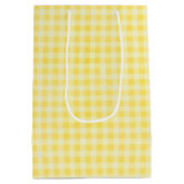 Birthday Ice Cream Cone on Gingham Mittlere Geschenktüte (Rückseite)