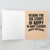 BIRTHDAY ICE CREAM FUNNY GREETING CARD KARTE (Innenseite)