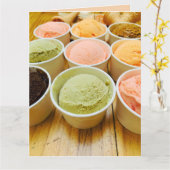 BIRTHDAY ICE CREAM FUNNY GREETING CARD KARTE (Gelbe Blume)