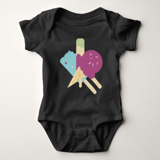 Birthday Ice Creme Baby Bodysuit Baby Strampler (Vorderseite)