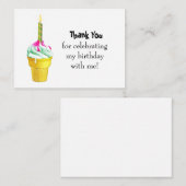 Birthday Ice Creme Danke, Karten (Vorne/Hinten)