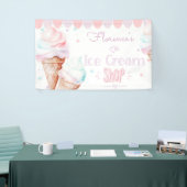 Birthday Ice creme shop pastellrosa Banner (Messeveranstaltung)