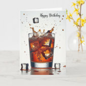 Birthday Ice Cube Splash Karte (Gelbe Blume)