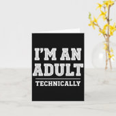 Birthday I'm An Adult Technically, Funny 18th Birt Karte (Gelbe Blume)