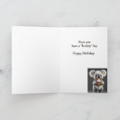Birthday Individuelle Name Koala Australian Animal Karte (Innenseite)