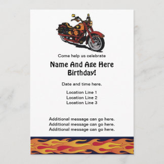 Birthday Invasion von Motorrädern Einladung