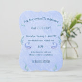Birthday Invitation (12,7 x 17,8 cm) - Ocean Theme Einladung (Stehend Vorderseite)