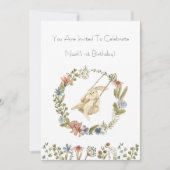 Birthday Invitation (12,7 x 17,8 cm) - Rabbit Einladung (Vorderseite)