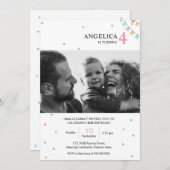 Birthday Invitation | Custom Year Number Einladung (Vorne/Hinten)