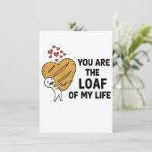 Birthday Invitation - Cute Bread Pun Party Invite Einladung (Stehend Vorderseite)