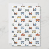 Birthday Invitation Editable Template Modern Train Einladung (Rückseite)