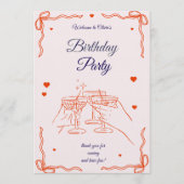 Birthday invitation einladung (Vorderseite)