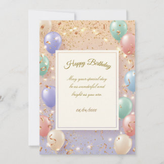 Birthday Invitation Elegant Card | Happy Birthday  Einladung