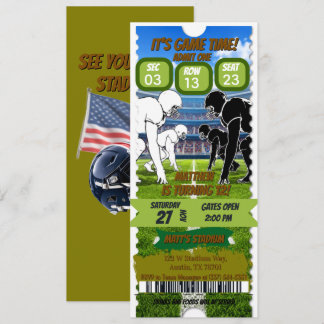 Birthday invitation Football match ticket Einladung