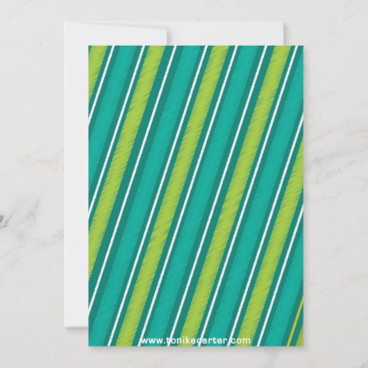 Birthday Invitation (grün) Einladung (Rückseite)