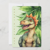 Birthday Invitation Kids Party Dinasaur Watercolor Einladung (Rückseite)