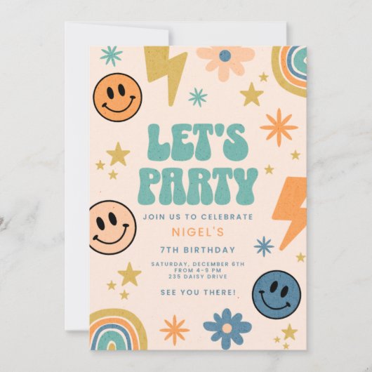Birthday Invitation Postcards Design Einladung (Vorderseite)