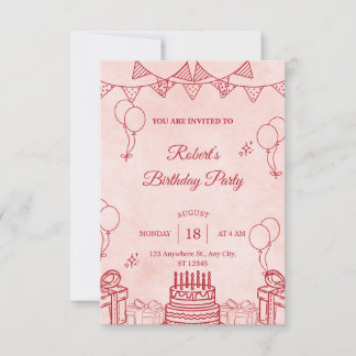 Birthday invitation RSVP karte