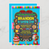 Birthday invitation Sweet candy Einladung (Vorne/Hinten)